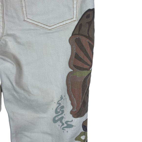 We the Free Rising Sun Psychedelic Boho Flower Power Graphic Cropped Jeans (27) - Picture 14 of 16